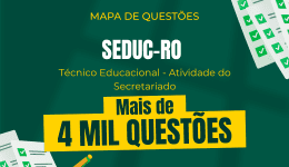 Capa Mapa de Questões Online - SEDUC-RO - Técnico Educacional - Atividade do Secretariado - 4 Mil Questões