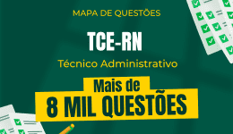 Capa Mapa de Questões Online - TCE-RN - Técnico Administrativo - 8 Mil Questões