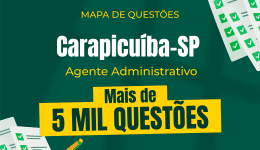 Capa Mapa de Questões Online - Câmara de Carapicuíba-SP - Agente Administrativo - 5 Mil Questões