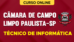 Capa Curso Câmara de Campo Limpo Paulista-SP 2026 - Técnico de Informática