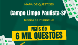 Capa Mapa de Questões Online - Câm. Campo Limpo Paulista-SP - Técnico de Informática - 6 Mil Questões