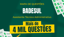 Capa Mapa de Questões Online - BADESUL - Assistente Técnico Administrativo - 4 Mil Questões