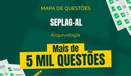 Capa Mapa de Questões Online - Seplag-AL - Especialista em Gestão Pública - Arquivologia - 5 Mil Questões