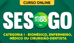 Capa Curso SES-GO 2026 - Categoria I - Biomédico, Enfermeiro, Médico ou Cirurgião-Dentista