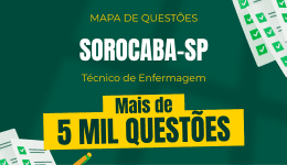 Capa Mapa de Questões Online -  Pref. Sorocaba-SP - Técnico de Enfermagem -  5 Mil Questões