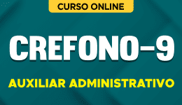 Capa Curso CREFONO-9 (2026) - Auxiliar Administrativo