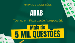 Capa Mapa de Questões Online - ADAB -  Técnico em Fiscalização Agropecuária - Conhecimentos Gerais - 5 Mil Questões