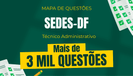 Capa Mapa de Questões Online - SEDES-DF - Técnico Administrativo - 3 Mil Questões