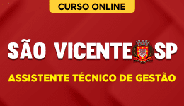 Capa Curso Prefeitura de São Vicente-SP 2026 - Assistente Técnico de Gestão
