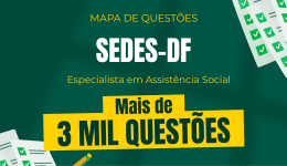 Capa Mapa de Questões Online - SEDES-DF - Comum ao Especialista em Assistência Social - 3 Mil Questões