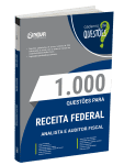 Capa Livro 1000 Questões Gabaritadas para RF - Analista e Auditor Fiscal