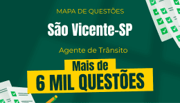 Capa Mapa de Questões Online - Pref. São Vicente-SP - Agente de Trânsito - 6 Mil Questões