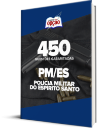 Capa Caderno PM-ES - 450 Questões Gabaritadas