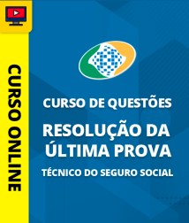Capa Curso de Questões - Resolução da Última Prova INSS Técnico