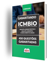 Capa Caderno ICMBio - Analista Administrativo e Analista Ambiental - Conhecimentos Gerais - 450 Questões gabaritadas