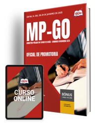Capa Apostila MP-GO (Comarca Cachoeira Alta) 2025 - Oficial de Promotoria