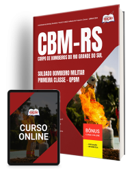 Capa Apostila CBM-RS 2025 - Soldado Bombeiro Militar Primeira Classe - QPBM
