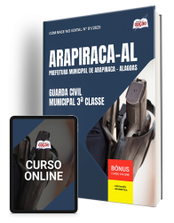 Capa Apostila Prefeitura de Arapiraca - AL - Guarda Civil Municipal 3ª Classe