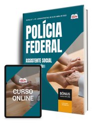Capa Apostila Polícia Federal (PF) 2025 - Assistente Social - Classe A, Padrão I