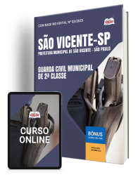 Capa Apostila Prefeitura de São Vicente - SP - Guarda Civil Municipal de 2ª Classe