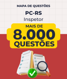 Capa Mapa de Questões Online - PC-RS - Inspetor - 8 Mil Questões