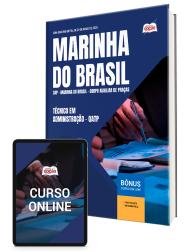 Capa Apostila Marinha do Brasil - Corpo Auxiliar de Praças (CAP) 2025 - Técnico em Administração - QATP