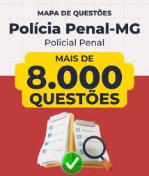 Capa Mapa de Questões Online - Polícia Penal-MG - Policial Penal  - 8 Mil Questões 