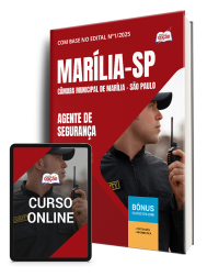 Capa Apostila Câmara de Marília - SP 2026 - Agente de Segurança