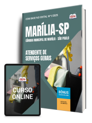 Capa Apostila Câmara de Marília - SP 2026 - Atendente de Serviços Gerais