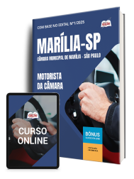 Capa Apostila Câmara de Marília - SP 2026 - Motorista da Câmara