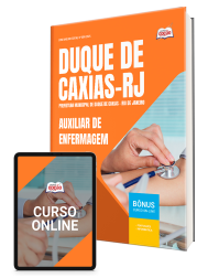 Capa Apostila Prefeitura de Duque de Caxias - RJ 2026 - Auxiliar de Enfermagem