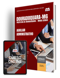 Capa Apostila Prefeitura de Douradoquara – MG 2026 - Auxiliar Administrativo