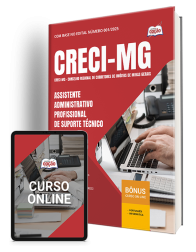 Capa Apostila CRECI-MG 2025 - Assistente Administrativo - Profissional de Suporte Técnico