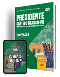 Capa Apostila Prefeitura de Presidente Castelo Branco-PR 2025 - Professor