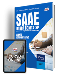 Capa Apostila SAAE Barra Bonita 2025 - Agente Administrativo