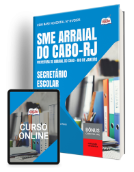 Capa Apostila Prefeitura de Arraial do Cabo - RJ 2025 - Secretário Escolar