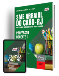 Capa Apostila Prefeitura de Arraial do Cabo - RJ 2025 - Professor Docente II