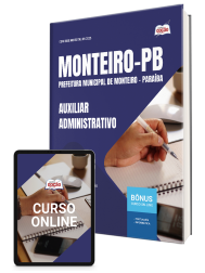 Capa Apostila Prefeitura de Monteiro-PB - Auxiliar Administrativo