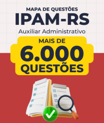 Capa Mapa de Questões Online - IPAM-RS - Auxiliar Administrativo - 6 Mil Questões