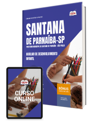 Capa Apostila Prefeitura de Santana de Parnaíba - SP 2025 - Auxiliar de Desenvolvimento Infantil
