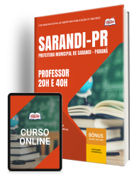 Capa Apostila Prefeitura de Sarandi-PR 2026 - Professor 20h e 40h