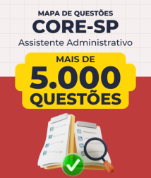 Capa Mapa de Questões Online - CORE-SP - Assistente Administrativo - 5 Mil Questões