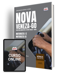 Capa Apostila Prefeitura de Nova Veneza-GO 2026 - Motorista I e Motorista III