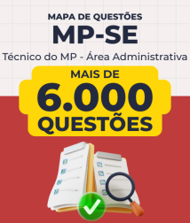Capa Mapa de Questões Online - MP-SE - Técnico do Ministério Público - Área Administrativa - 6 Mil Questões