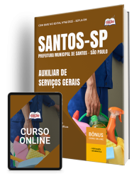 Capa Apostila Prefeitura de Santos - SP - Auxiliar de Serviços Gerais