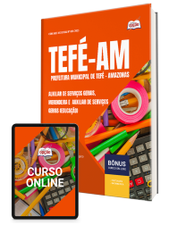 Capa Apostila Prefeitura de Tefé-AM - Auxiliar de Serviços Gerais, Merendeira e Auxiliar de Serviços Gerais (Educação)