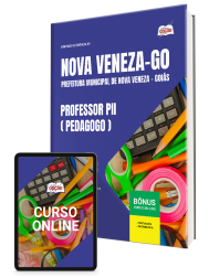 Capa Apostila Prefeitura de Nova Veneza-GO 2026 - Professor PII - Pedagogo