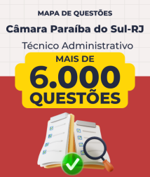 Capa Mapa de Questões Online - Câmara Paraíba do Sul-RJ - Técnico Administrativo - 6 Mil Questões
