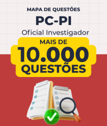 Capa Mapa de Questões Online - PC-PI - Oficial Investigador  - 10 Mil Questões