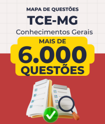 Capa Mapa de Questões Online - TCE-MG - Conhecimentos Gerais para todos os cargos - 6 Mil Questões